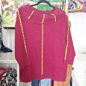 NYGARD COLLECTION DARK RED SWEATER SIZE LARGE 14-16